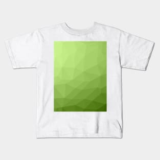 Greenery ombre gradient geometric mesh pattern Kids T-Shirt